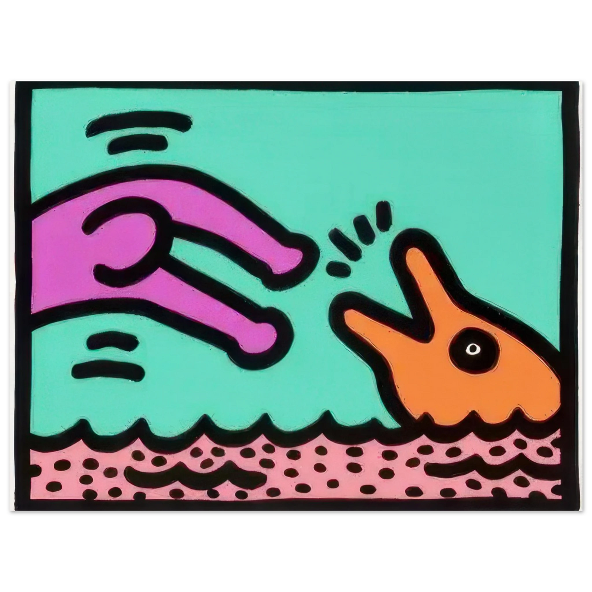 Pop Shop V, Plate I - by Keith Haring Poster 75x100 cm / 30x40″