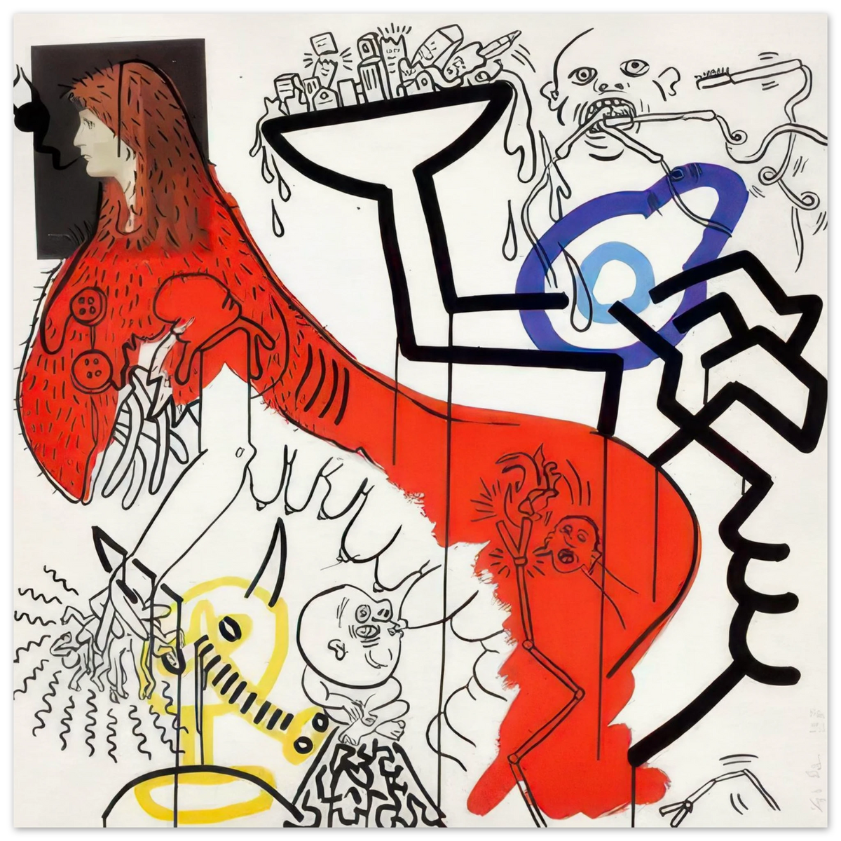 Apocalypse 4 by Keith Haring Poster