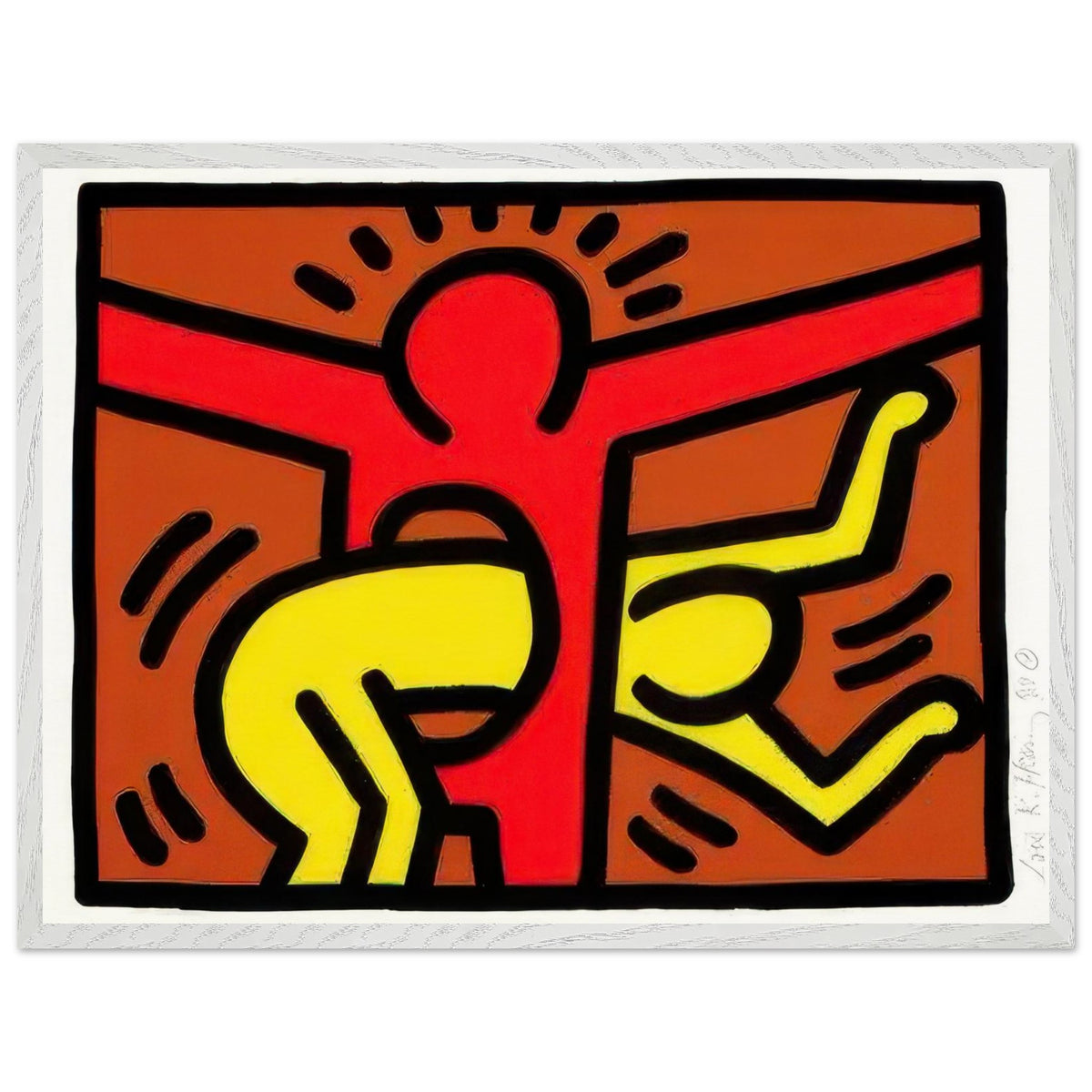 Pop Shop Quad III - by Keith Haring Framed Art Print