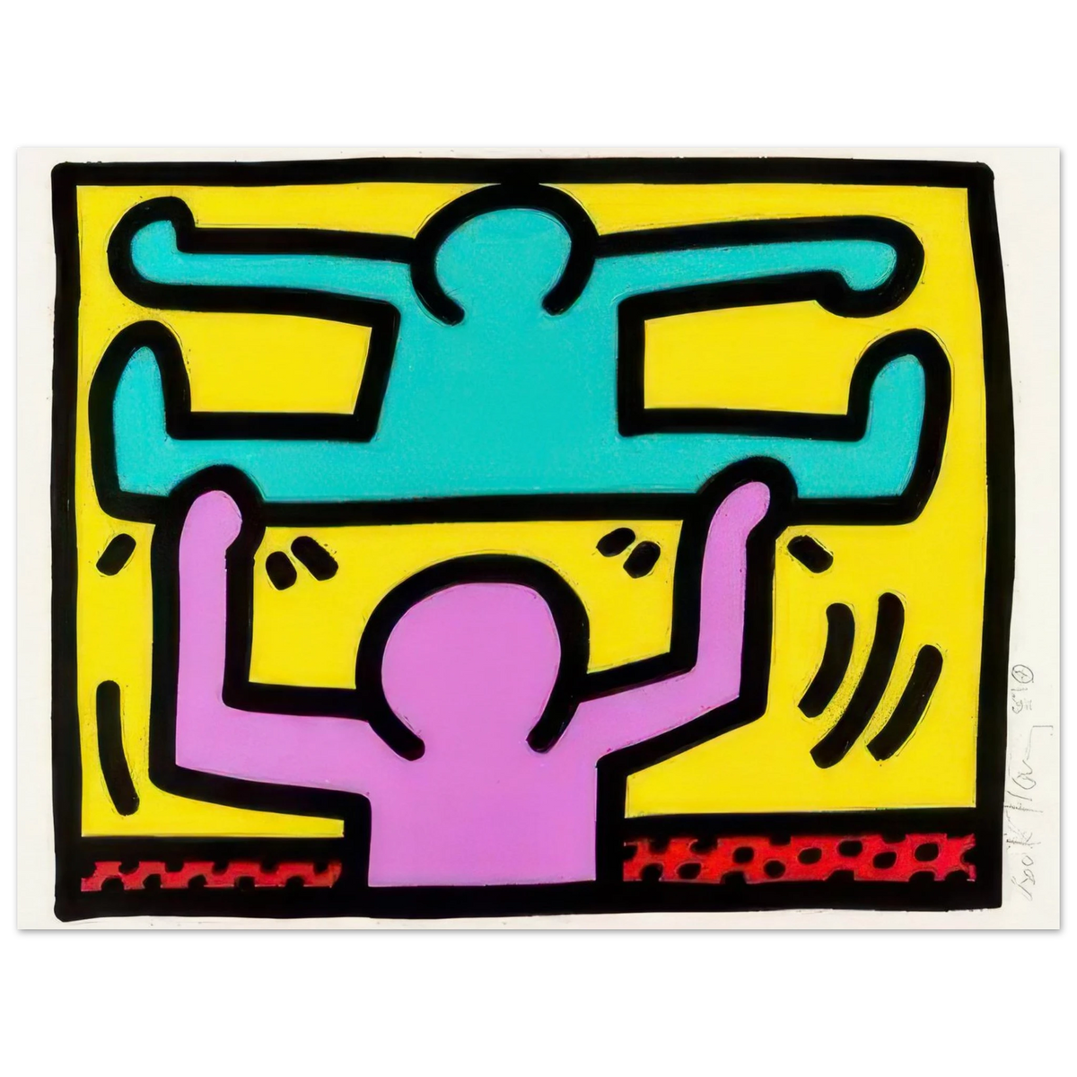 Keith Haring’s Pop Shop I, created in 1987, reflects the artist’s revolutionary approach to making contemporary art accessible to a wider audience