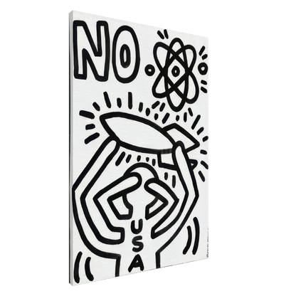 Anti-Missile Demo by Keith Haring Canvas 70x100 cm / 28x40″