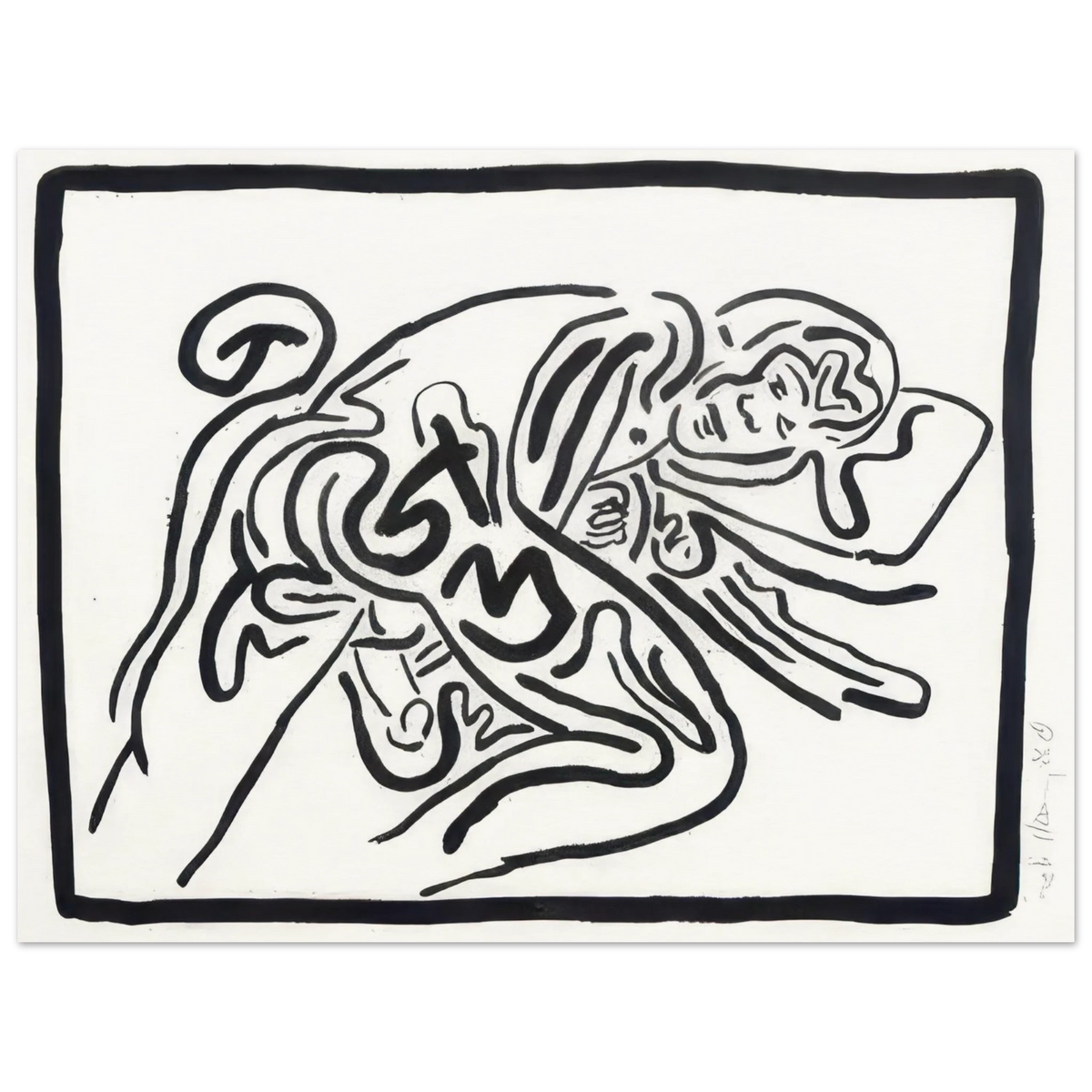 Bad Boys 5 by Keith Haring Poster 75x100 cm / 30x40″