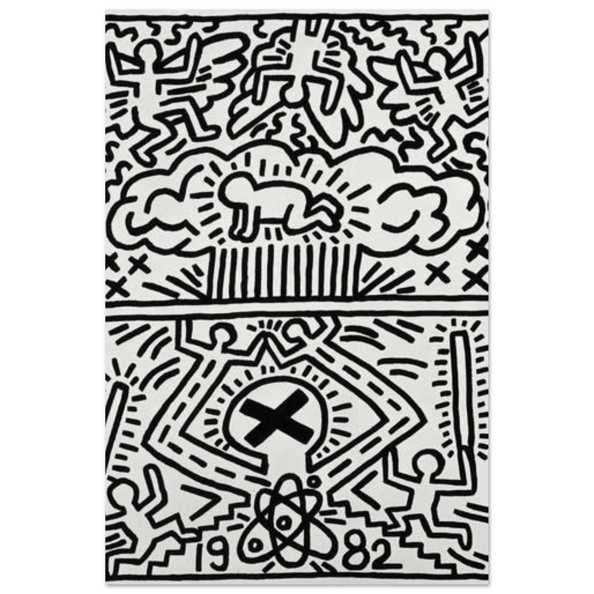 Anti-Nuclear Rally - 1982 by Keith Haring Poster