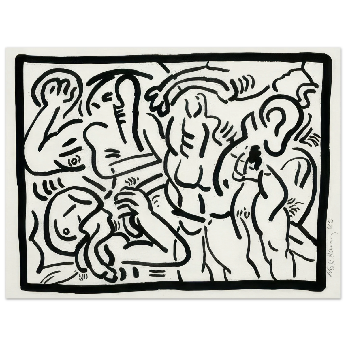 Bad Boys 6 - by Keith Haring Poster