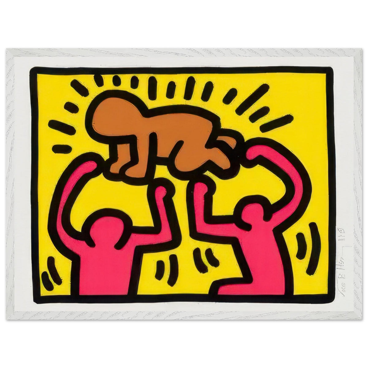 Pop Shop Quad III - by Keith Haring Framed Art Print