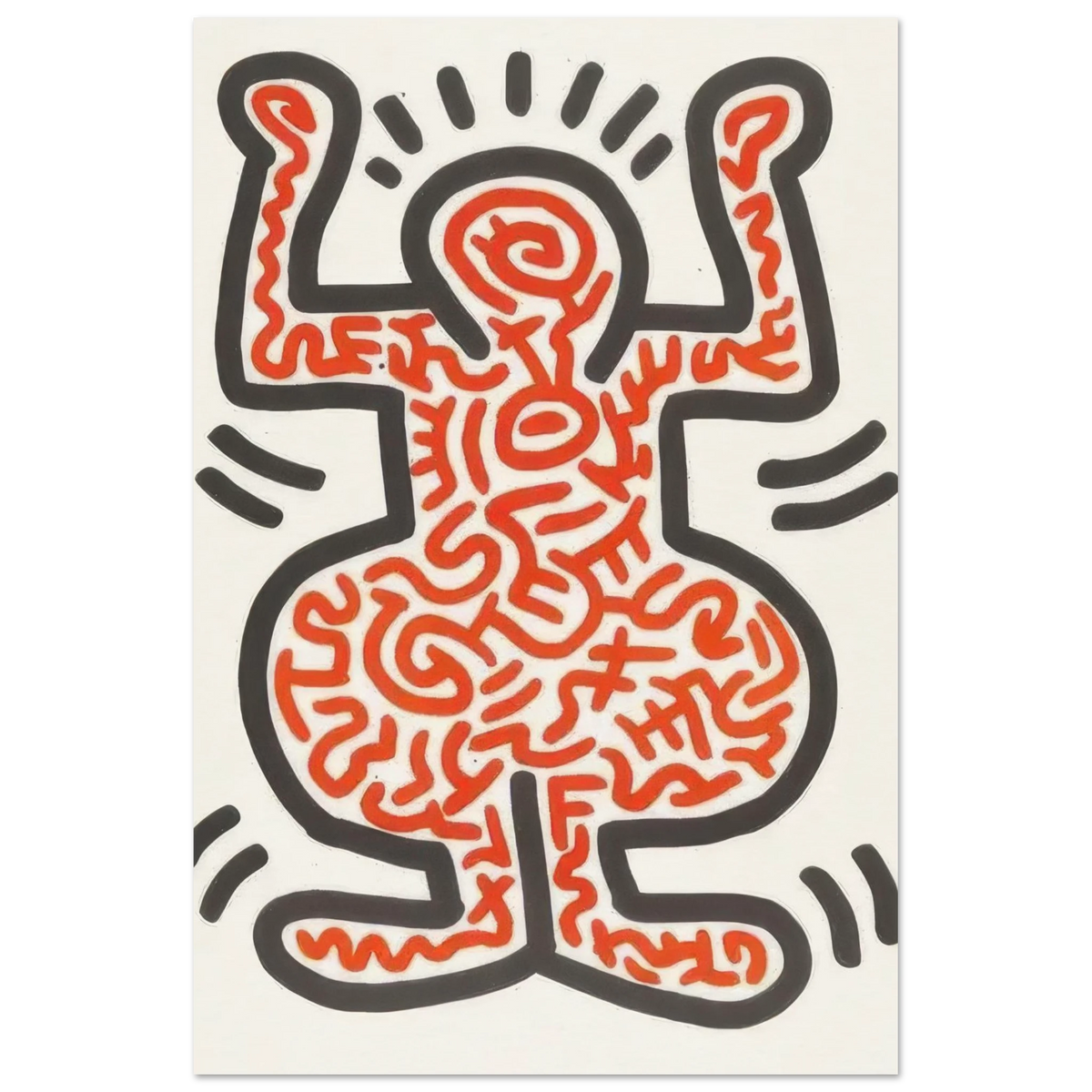 Ludo 1 - by Keith Haring Poster 100x150 cm / 40x60″