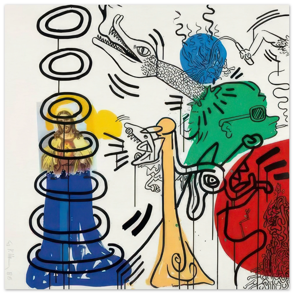 Apocalypse 5 by Keith Haring Poster 100x100 cm / 40x40″