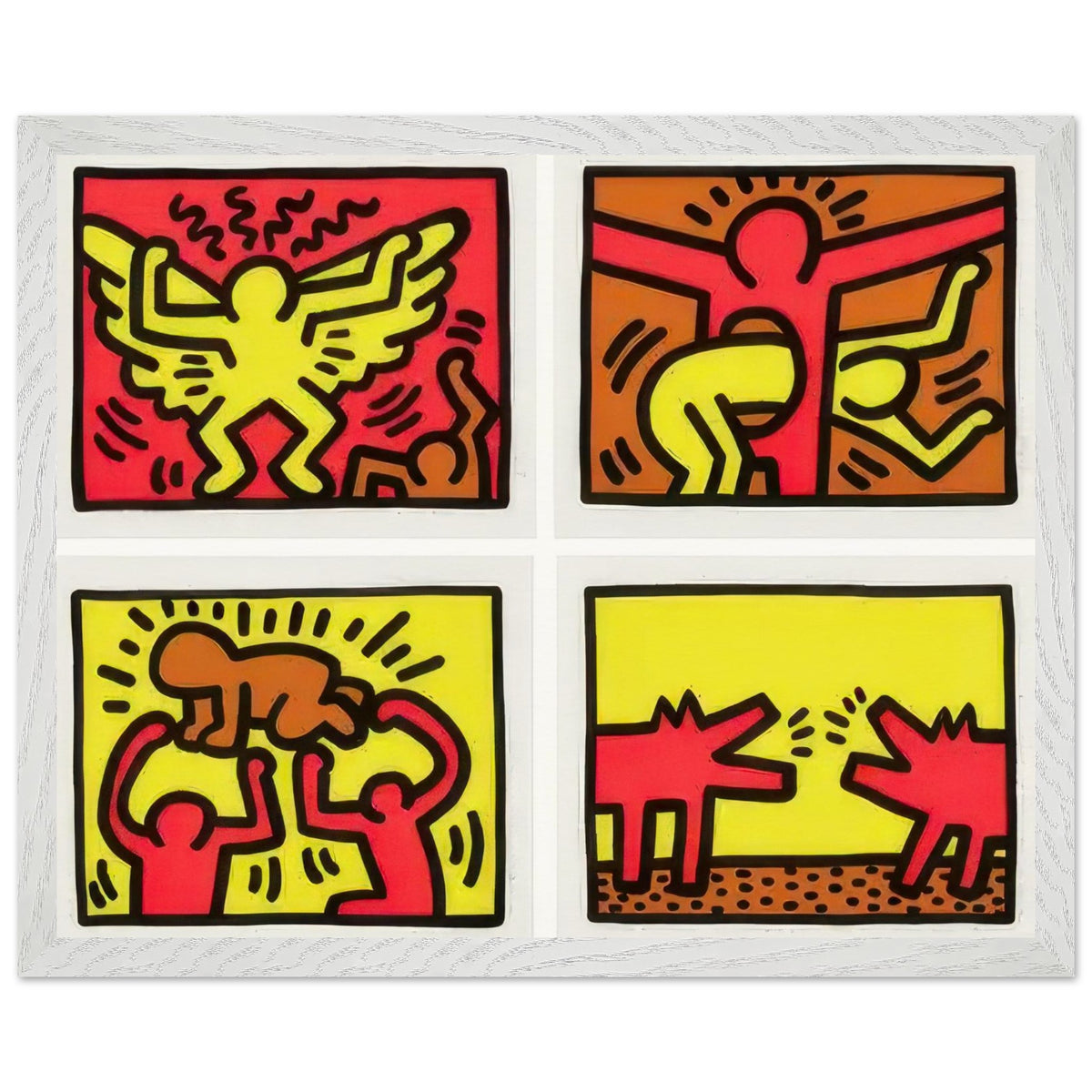 Pop Shop Quad III - by Keith Haring Framed Art Print