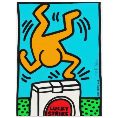 Lucky Strike (blue) by Keith Haring Poster 75x100 cm / 30x40″