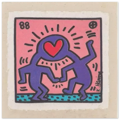 Dr Winkies Wedding Invitation - by Keith Haring Poster 100x100 cm / 40x40″