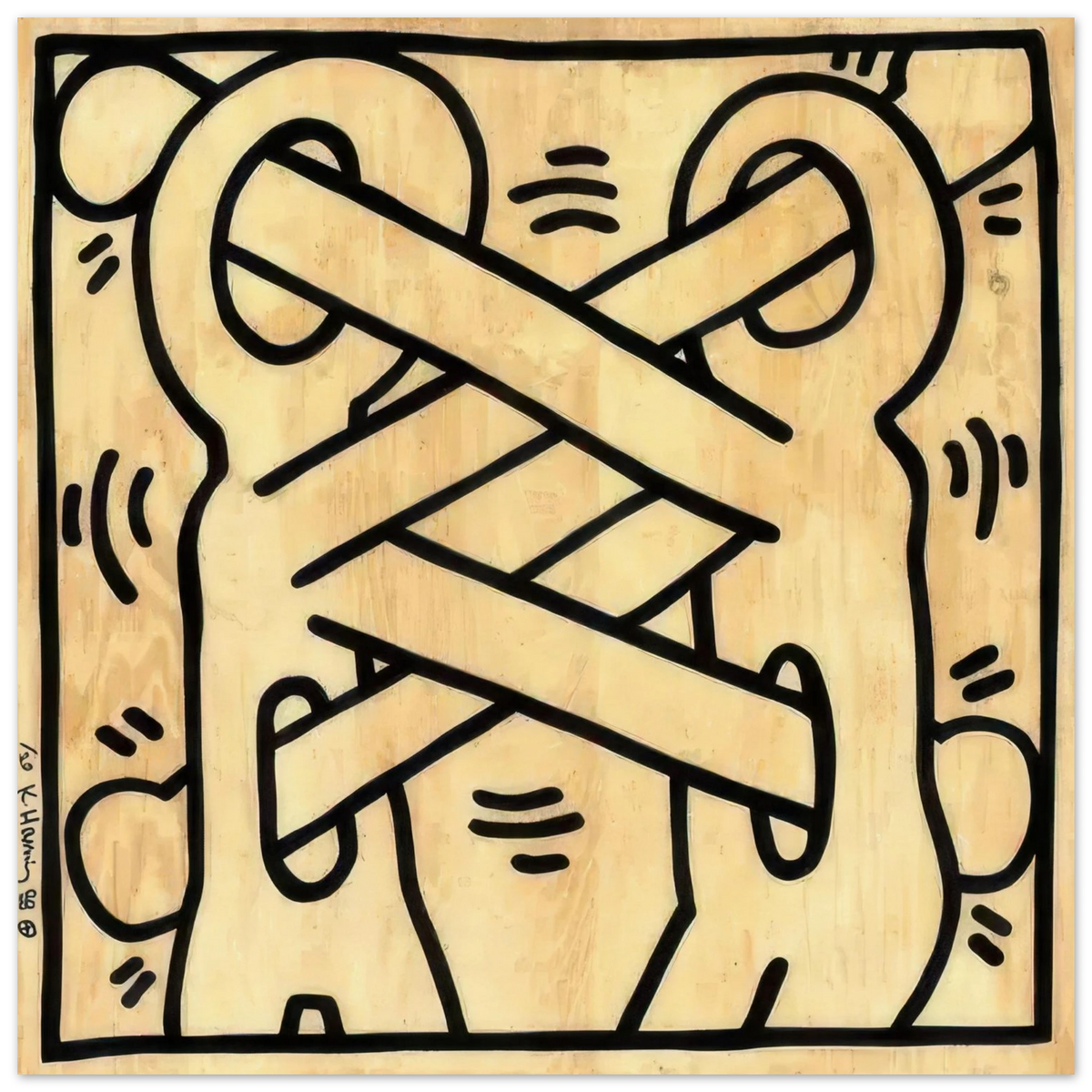 Art Attack On Aids - Signed Mixed Media by Keith Haring Poster