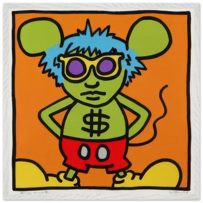 Andy Mouse - by Keith Haring Framed Art print