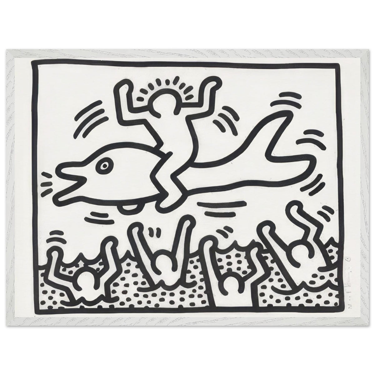 Ludo 3 by Keith Haring Framed Art Print