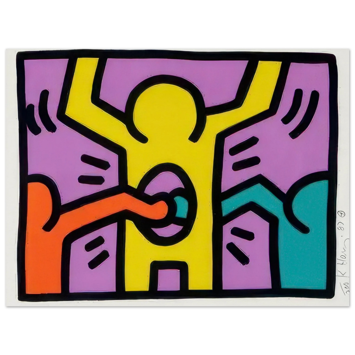 Pop Shop I, Plate I - by Keith Haring Poster 75x100 cm / 30x40″
