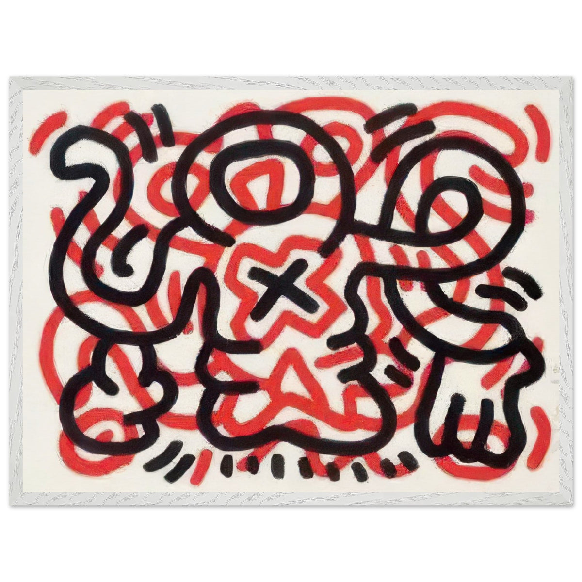 Ludo 3 by Keith Haring Framed Art Print